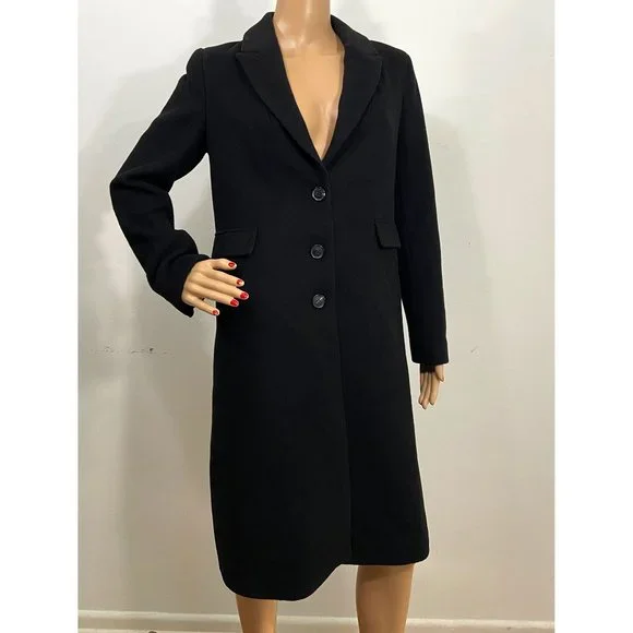 DECJUBA Jackets Coats Decjuba Singlebreasted Wool Blend Long